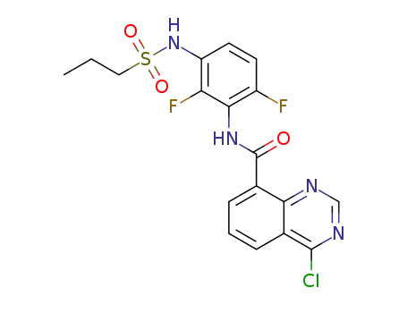 4-chloro-N-(2,6-difluoro-3-(propylsulfonamido)phenyl)quinazoline-8-carboxamide