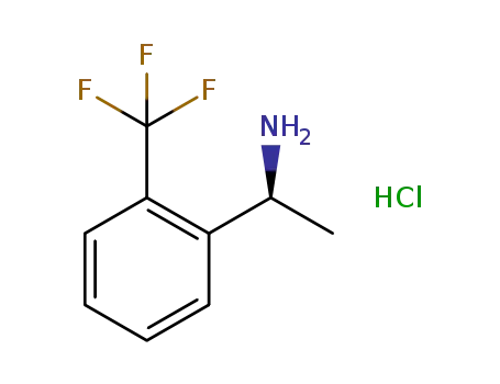 Molecular Structure of 865815-09-4 ((S)-1-[2-(TRIFLUOROMETHYL)PHENYL]ETHYLAMINE-HCl)