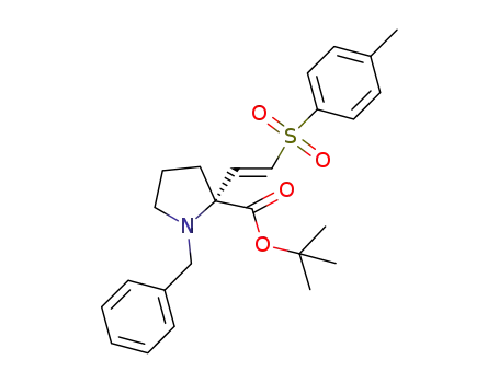 Molecular Structure of 1291079-07-6 ((R,E)-tert-butyl 1-benzyl-2-(2'-tosylvinyl)pyrrolidine-2-carboxylate)