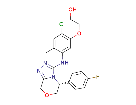 2-{2-Chloro-5-[(R)-5-(4-fluoro-phenyl)-5,6-dihydro-8H-[1,2,4]triazolo[3,4-c][1,4]oxazin-3-ylamino]-4-methyl-phenoxy}-ethanol