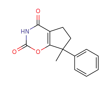 Molecular Structure of 1263869-69-7 (7-methyl-7-phenyl-6,7-dihydrocyclopenta[e][1,3]oxazine-2,4(3H,5H)-dione)