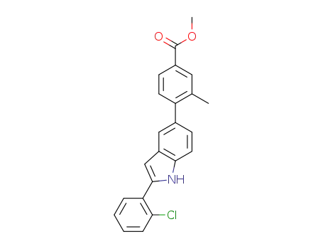 4-[2-(2-chloro-phenyl)-1H-indol-5-yl]-3-methyl-benzoic acid methyl ester