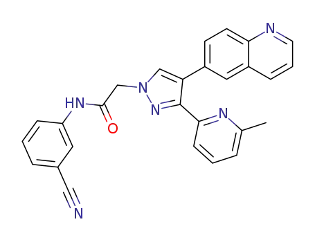 N-(3-cyanophenyl)-2-(3-(6-methylpyridin-2-yl)-4-(quinolin-6-yl)-1H-pyrazol-1-yl)acetamide