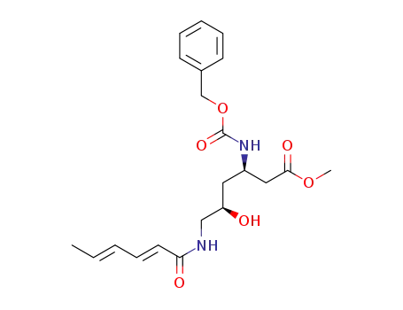 methyl (R,R,E,E)-3-(N-benzyloxycarbonylamino)-5-hydroxy-6-[N-(2',4'-hexadienoyl)amino]hexanoate