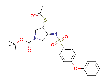 (3S,4S)-trans-N-Boc-3-acetylthio-4-(4-phenoxybenzenesulfonamido)pyrrolidine
