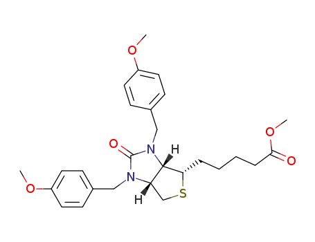 methyl 5-[(3aS,4S,6aR)-1,3-bis(4-methoxybenzyl)-2-oxohexahydro-1H-thieno[3,4-d]imidazol-4-yl]pentanoate