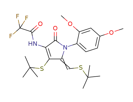 4-tertbutyl mercapto-5-tertbutyl mercapto methenyl-1-(2,4-dimethoxy-phenyl)-3-trifluoro acetamido-1,5-dihydropyrrolidone