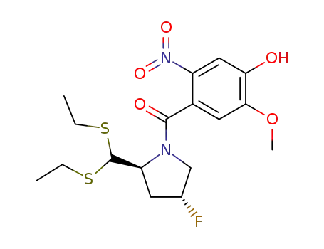 (2S,4R)-N-[4-hydroxy-5-methoxy-2-nitrobenzoyl]-4-fluoropyrrolidine-2-carboxaldehyde diethyl-dithioacetal