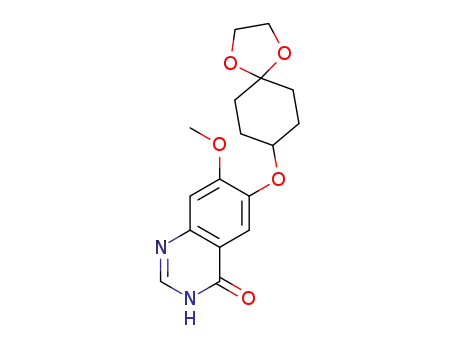 Molecular Structure of 1046452-66-7 (3,4-dihydro-4-oxo-6-(1,4-dioxa-spiro[4,5]decan-8-yl-oxy)-7-methoxy-quinazoline)