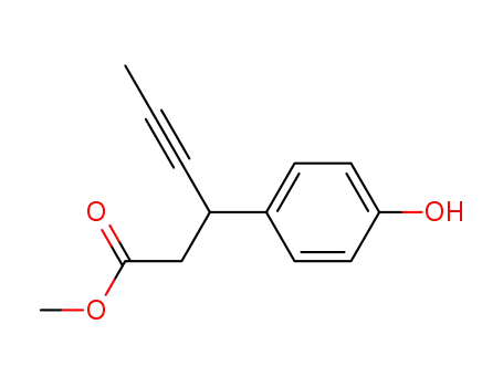 Molecular Structure of 865234-02-2 (Methyl3-(4-hydroxyphenyl)hex-4-ynoate)