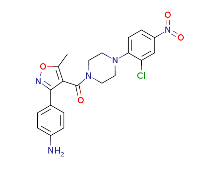 (3-(4-aminophenyl)-5-methylisoxazol-4-yl)(4-(2-chloro-4-nitrophenyl)piperazin-1-yl)methanone