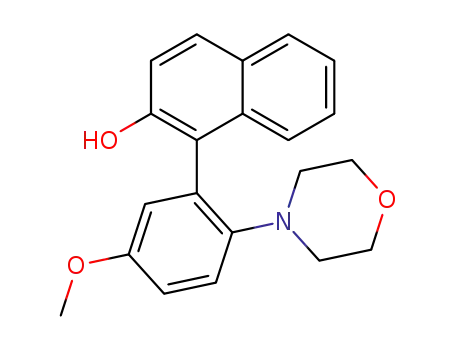 Molecular Structure of 1415461-04-9 (1-(5-methoxy-2-morpholinophenyl)naphthalen-2-ol)