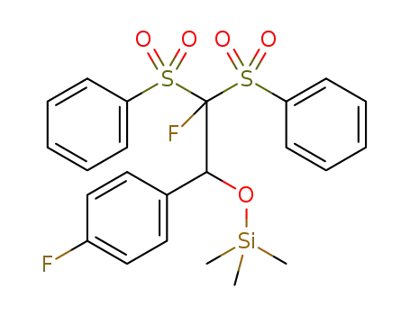 (2-fluoro-1-(4-fluorophenyl)-2,2-bis(phenylsulfonyl)ethoxy)trimethylsilane