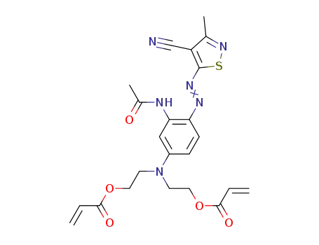 acrylic acid 2-[{3-acetylamino-4-(4-cyano-3-methylisothiazol-5-ylazo)-phenyl}-{2-acryloyloxyethyl}-amino]-ethyl ester