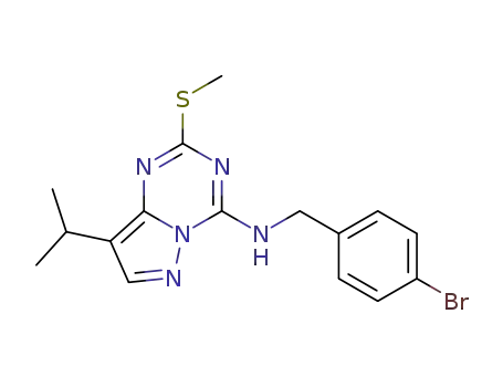 4-(4-bromobenzylamino)-8-isopropyl-2-(methylsulfanyl)pyrazolo[1,5-a]-1,3,5-triazine