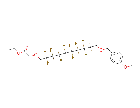 ethyl {2,2,3,3,4,4,5,5,6,6,7,7,8,8,9,9-hexadecafluoro-10-(p-methoxybenzyloxy)decanyloxy}acetate