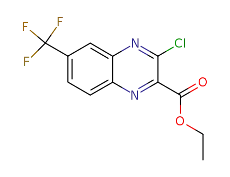 Molecular Structure of 194423-80-8 (ETHYL 3-CHLORO-6-(TRIFLUOROMETHYL)QUINOXALINE-2-CARBOXYLATE)