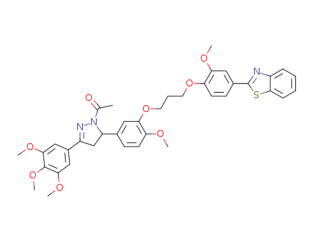 1-[5-[3-({3-[4-(1,3-benzothiazol-2-yl)-2-methoxyphenoxy]propyl}oxy)-4-methoxyphenyl]-3-(3,4,5-trimethoxyphenyl)-4,5-dihydro-1H-1-pyrazolyl]-1-ethanone