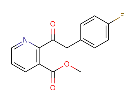 Molecular Structure of 1036401-04-3 (methyl 2-(2-(4-fluorophenyl)acetyl)nicotinate)
