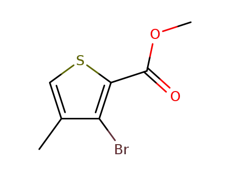 Molecular Structure of 203195-42-0 (3- bromo -4-methyl-2-thiophenecarboxylic acid Methyl ester)