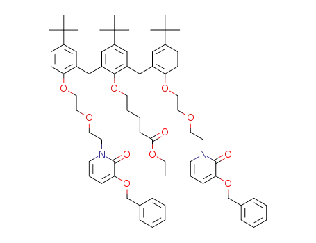 ethyl 5-(2,6-bis(2-(2-(2-(3-(benzyloxy)-2-oxopyridin-1(2H)-yl)ethoxy)ethoxy)-5-tertbutylbenzyl)-4-tert-butylphenoxy)pentanoate