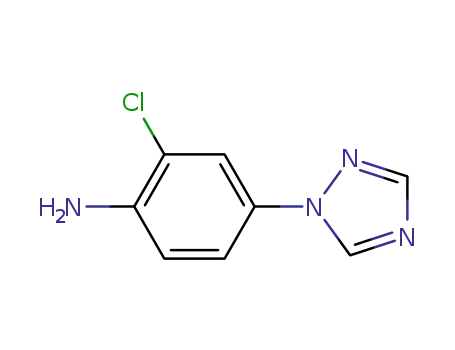 Molecular Structure of 1147557-78-5 (2-chloro-4-(1H-1,2,4-triazol-1-yl)aniline)