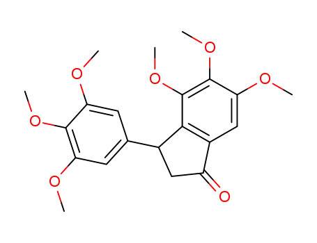 Molecular Structure of 1059117-37-1 (3-(3',4',5'-trimethoxyphenyl)-4,5,6-trimethoxy-indan-1-one)