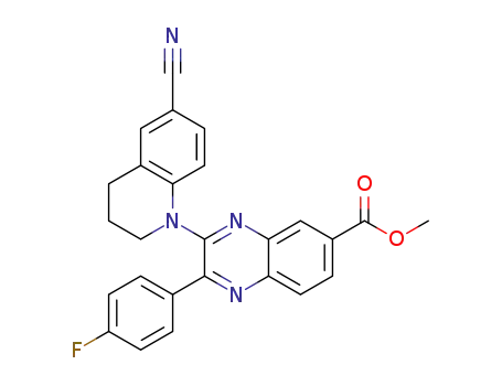 methyl 3-(6-cyano-1,2,3,4-tetrahydroquinolin-1-yl)-2-(4-fluorophenyl)quinoxaline-6-carboxylate