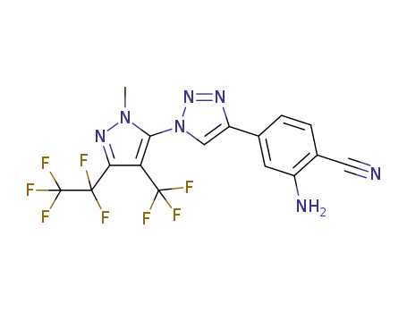 2-amino-4-[1-(2-methyl-5-pentafluoroethyl-4-trifluoromethyl-2H-pyrazol-3-yl)-1H-[1,2,3]triazol-4-yl]-benzonitrile