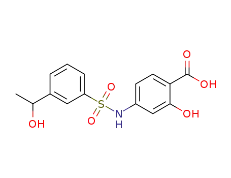 2-hydroxy-4-({[3-(1-hydroxyethyl)phenyl]sulfonyl}amino)benzoic acid