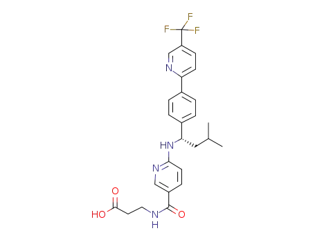 (S)-N-({6-[(3-methyl-1-{4-[5-(trifluoromethyl)pyridin-2-yl]phenyl}butyl)amino]pyridin-3-yl}carbonyl)-β-alanine