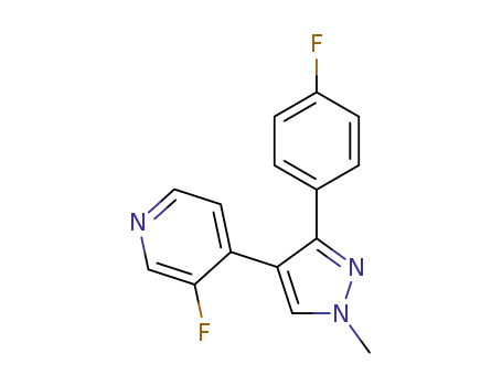 3-fluoro-4-(3-(4-fluorophenyl)-1-methyl-1H-pyrazol-4-yl)pyridine