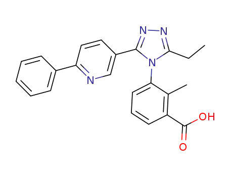 3-[3-ethyl-5-(6-phenylpyridin-3-yl)-4H-1,2,4-triazol-4-yl]-2-methylbenzoic acid