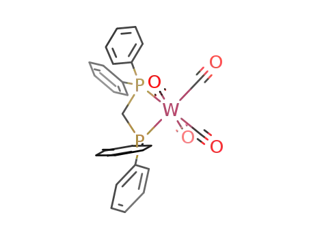 Molecular Structure of 41830-14-2 (tetracarbonyl-bis(diphenylphosphino)methane-tungsten(0))
