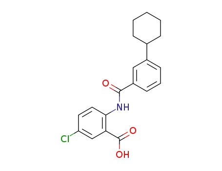 5-chloro-2-{[(3-cyclohexylphenyl)carbonyl]amino}benzoic acid