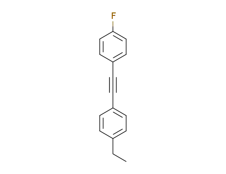 Molecular Structure of 160083-17-0 (1-Ethyl-4-[(4-fluorophenyl)ethynyl]benzene)