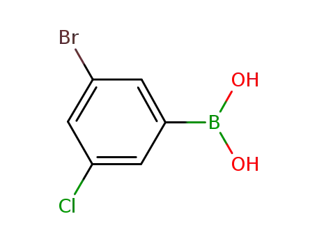 Molecular Structure of 1186403-17-7 (3-Bromo-5-chlorophenylboronic acid)