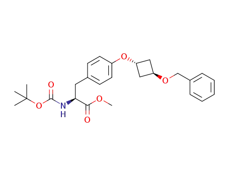 methyl O-[trans-3-(benzyloxy)cyclobutyl]-N-(tert-butoxycarbonyl)-L-tyrosine