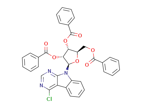 4-chloro-9-(2,3,5-tri-O-benzoyl-β-d-ribofuranosyl)-pyrimido[4,5-b]indole
