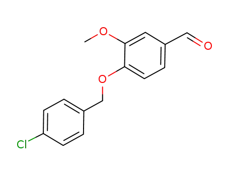 Molecular Structure of 70205-04-8 (4-[(4-CHLOROBENZYL)OXY]-3-METHOXYBENZENECARBALDEHYDE)