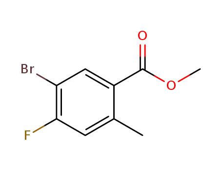 Molecular Structure of 1564624-36-7 (Methyl 3-bromo-4-fluoro-6-methylbenzoate)