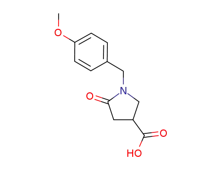 Molecular Structure of 96449-89-7 (1-(4-METHOXY-BENZYL)-5-OXO-PYRROLIDINE-3-CARBOXYLIC ACID)