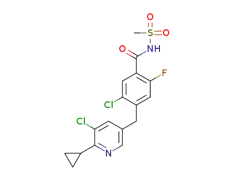 5-chloro-4-((5-chloro-6-cyclopropylpyridin-3-yl)methyl)-2-fluoro-N-(methylsulfonyl)benzamide