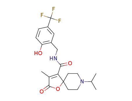 8-isopropyl-3-methyl-2-oxo-1-oxa-8-aza-spiro[4.5]dec-3-ene-4-carboxylic acid 2-hydroxy-5-trifluoromethyl-benzylamide