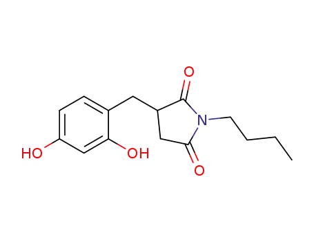 3-(2,4-dihydroxybenzyl)-1-butylpyrrolidine-2,5-dione