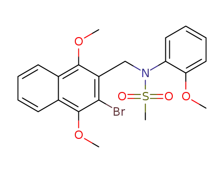 N-methanesulfonyl-3-bromo-1,4-dimethoxy-2-((2-methoxyphenylamino)methyl)naphthalene