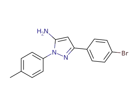 Molecular Structure of 477762-14-4 (3-(4-BROMOPHENYL)-1-(4-METHYLPHENYL)-1H-PYRAZOL-5-AMINE)