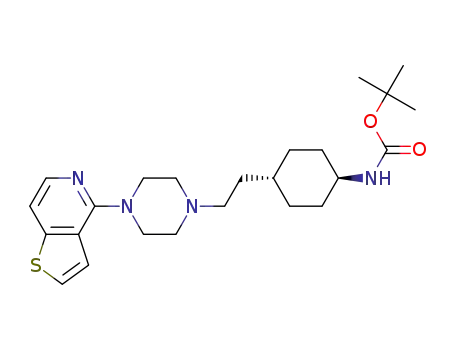 trans-{4-[2-(4-thieno[3,2-c]pyridin-4-yl-piperazin-1-yl)-ethyl]-cyclohexyl}-carbamic acid tert-butyl ester