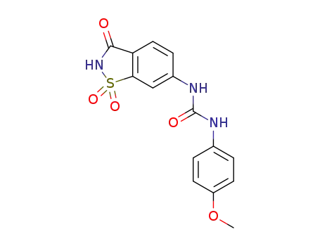 Molecular Structure of 1374832-53-7 (6-(N<sub>3</sub>-(4-methoxyphenyl)ureido)saccharin)