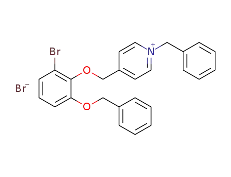Molecular Structure of 1372147-65-3 (1-benzyl-4-[2-(benzyloxy)-6-bromophenoxymethyl]pyridinium bromide)